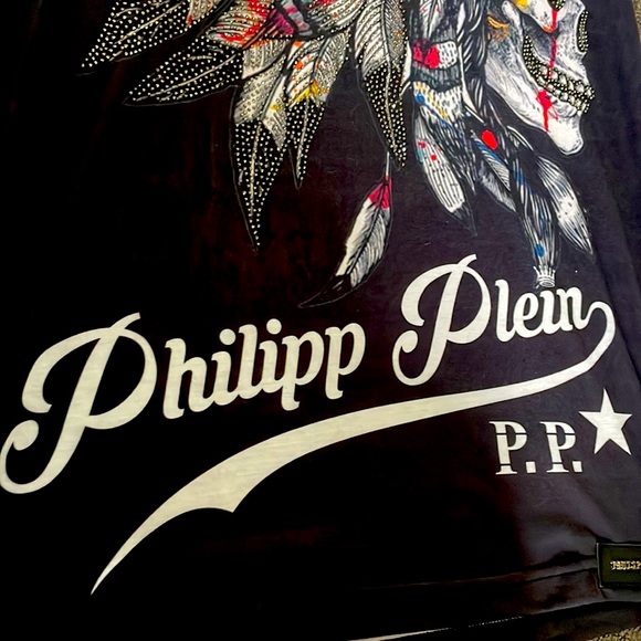 Philipp Plein Diamontè Crystal Skull T Shirt - Picture 4 of 7
